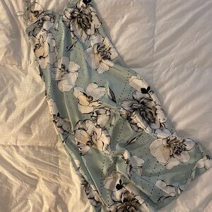 Victoria's Secret Icy Bluish-Green and White Floral Dress